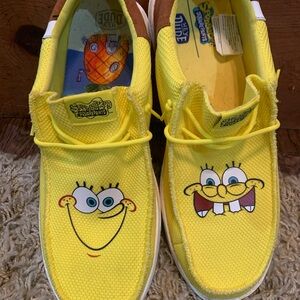 Hey Dude Men’s Size 14 Brown/Yellow SpongeBob Collaboration Slip-On